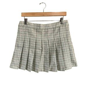 Unbranded Mint Green Women's Pleated Plaid Preppy School Girl Kawaii Skirt Size